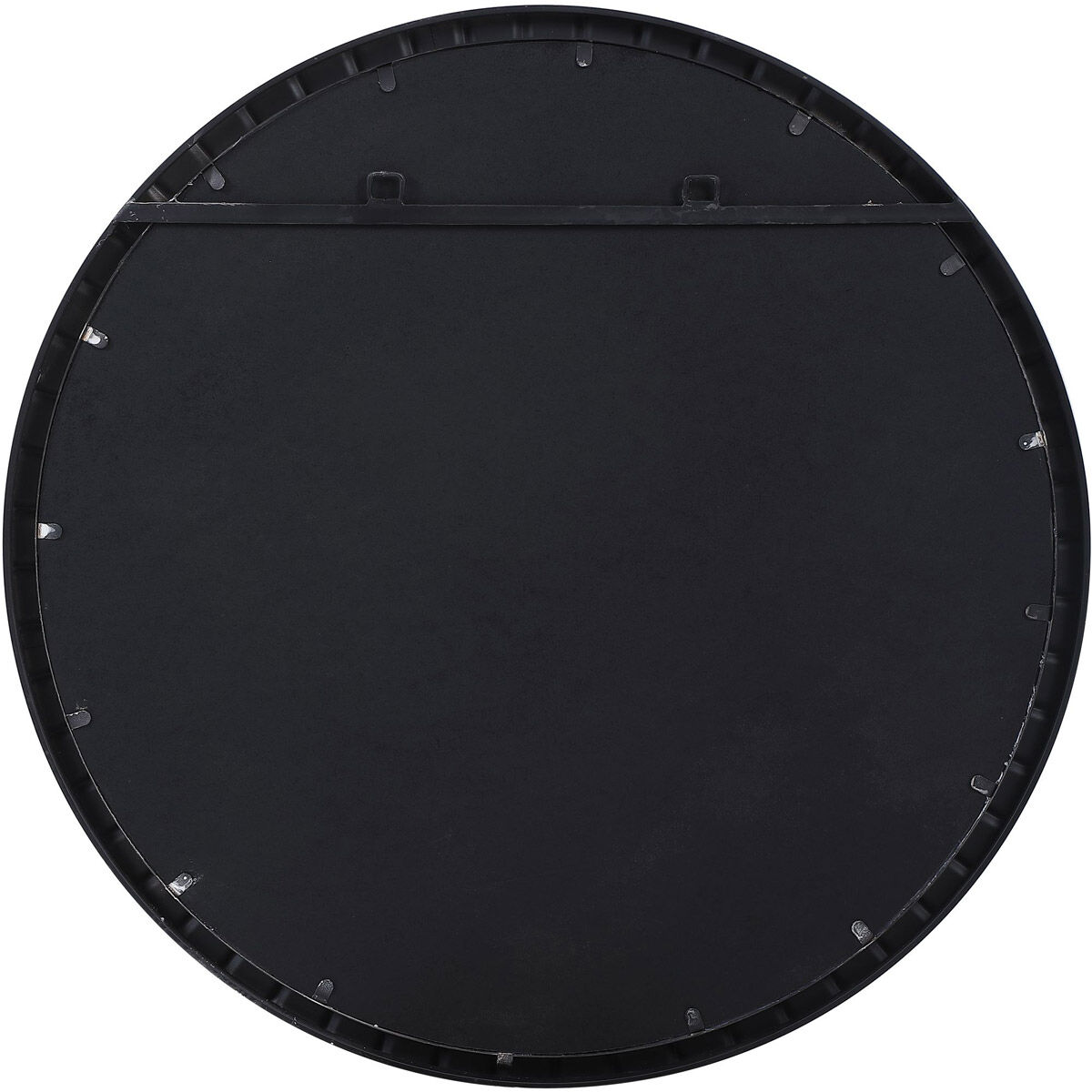 Dandridge 34 X 34 inch Distressed Matte Black with Silver Undertones Wall Mirror