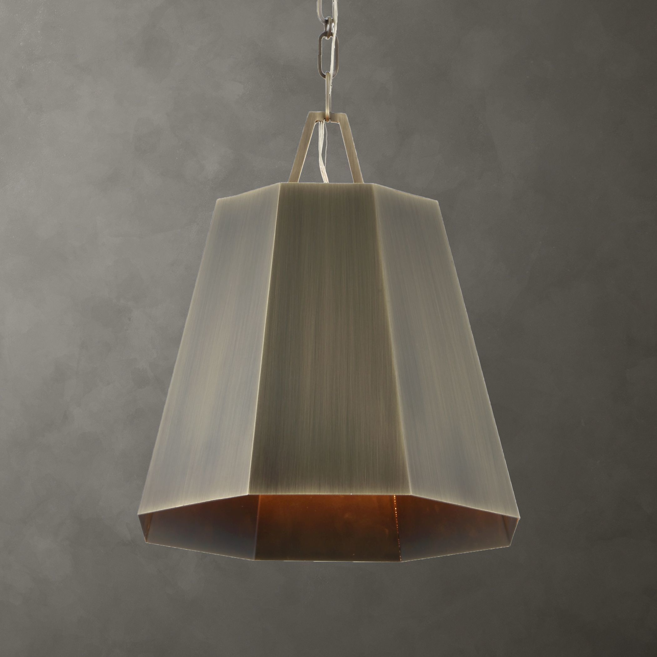 Granada 1 Light 15 inch Weathered Brass Pendant Ceiling Light