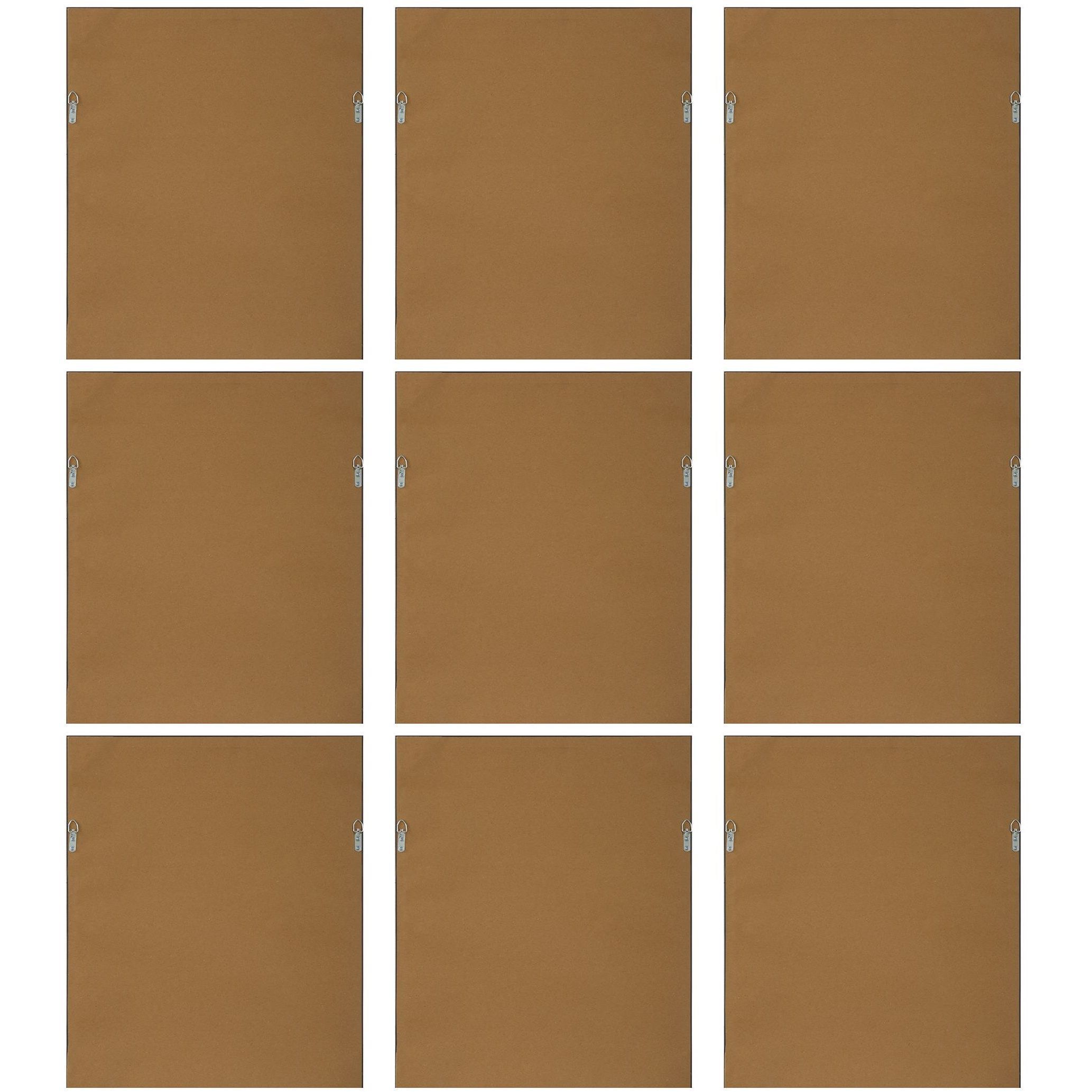 Botanical Flowers 21.38 X 17.38 inch Framed Prints, Set of 9