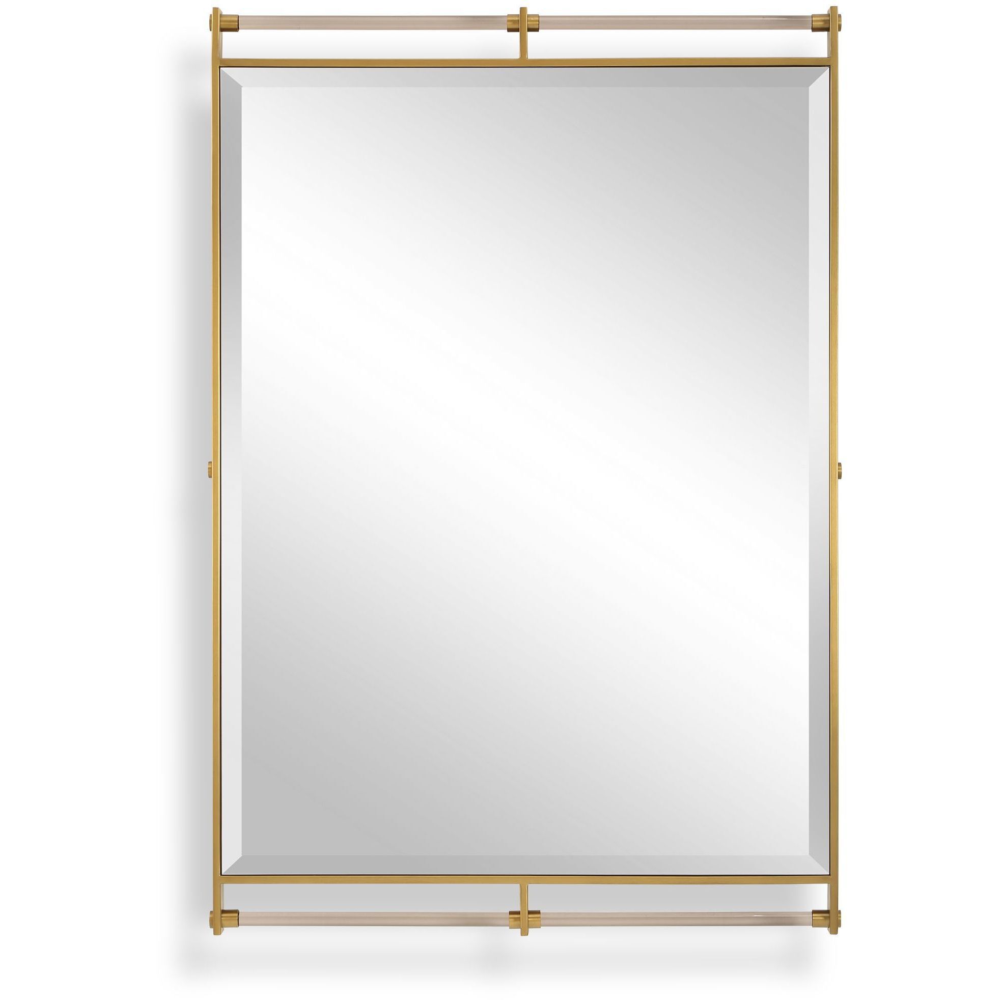 Ripoll 45.75 X 31.25 inch Antique Brass and Amber Acrylic Mirror