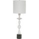 Inverse 35 inch 150.00 watt White and Black Marble Table Lamp Portable Light