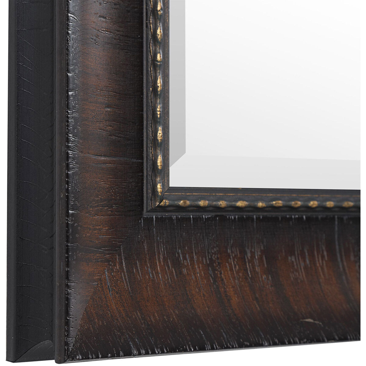 Wythe 34 X 28 inch Burnished Wood with Mahogany Undertones Wall Mirror