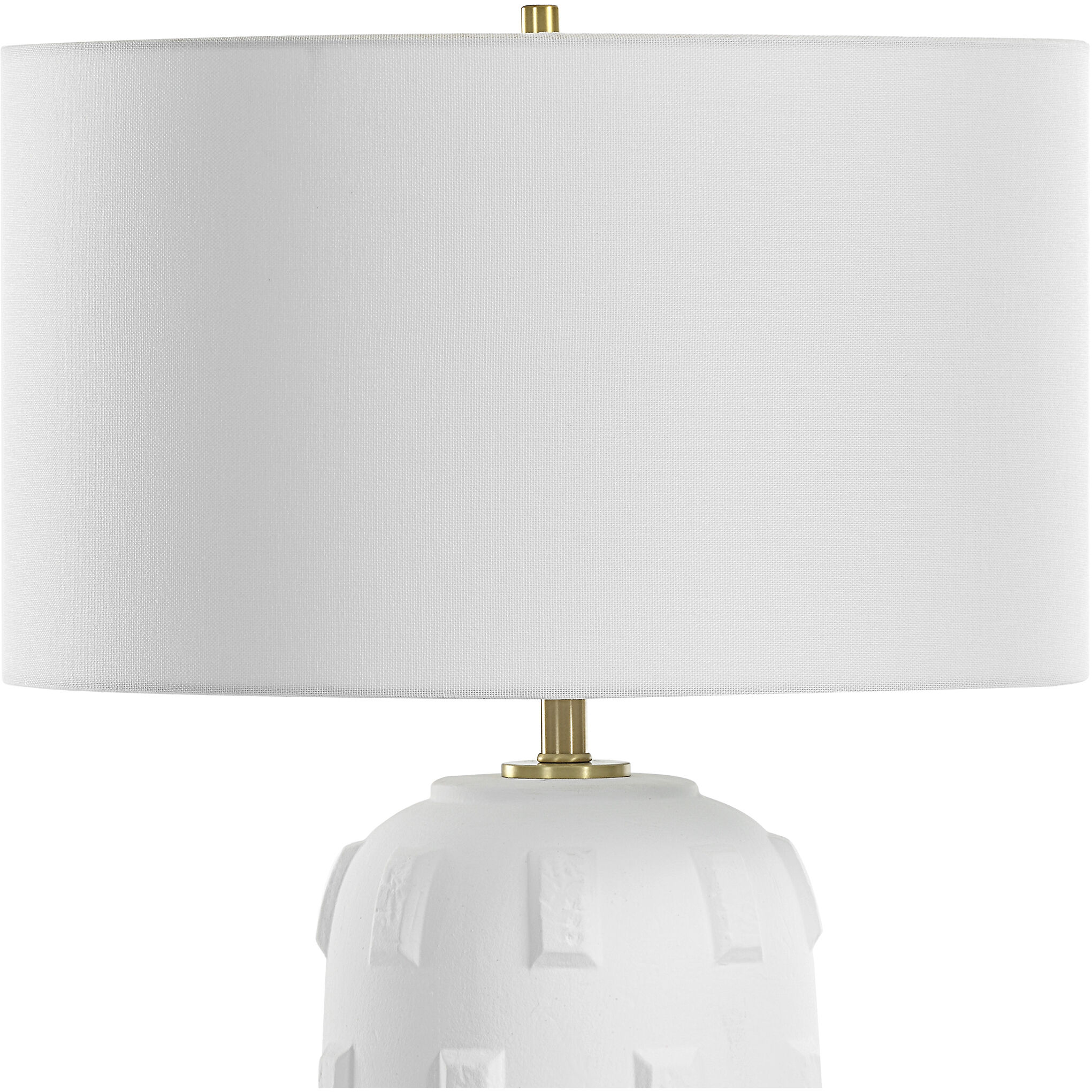 Emerie 26.25 inch 150.00 watt Chalk White and Antiqued Brass Table Lamp Portable Light