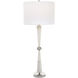 Hourglass 35 inch 150.00 watt White Marble and Brushed Nickel Table Lamp Portable Light