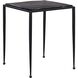 Wavelet 24 X 19.25 inch Textured Charcoal Glass and Matte Black Side Table