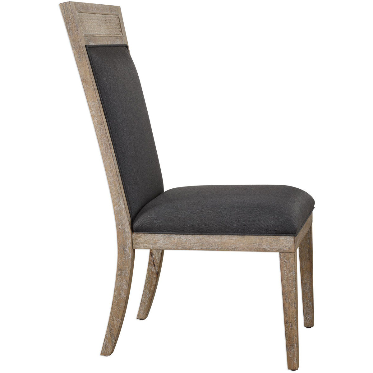 Encore Dark Gray and Hand Rubbed Sandstone Armless Chair