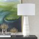 Santino 31 inch 150.00 watt Crackled Ivory Ceramic and Dove Gray with Brushed Nickel and Crystal Table Lamp Portable Light