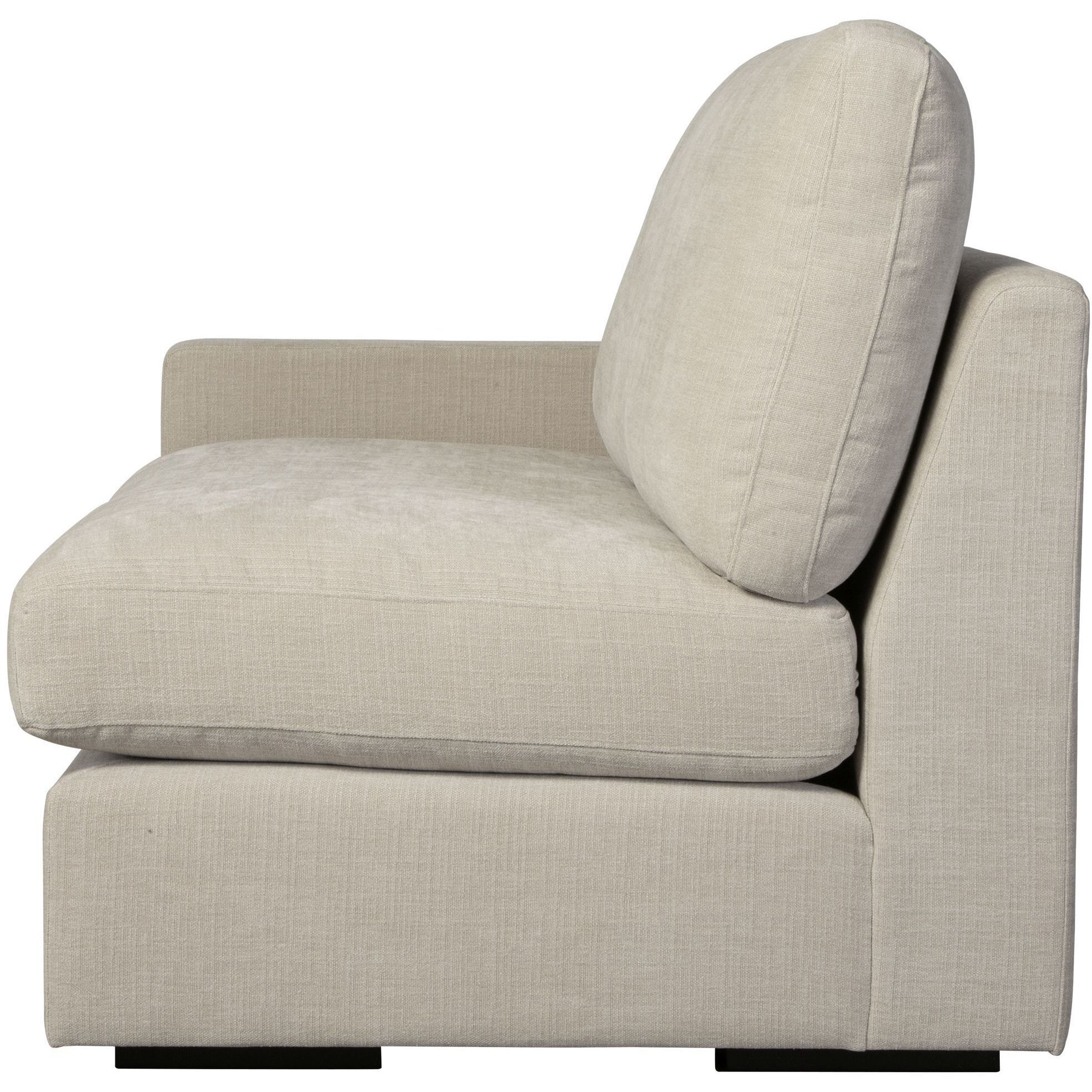 Refuge Light Sand Polyester Sofa, Left Arm Facing