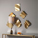Fluttering Pages Bright Gold Leaf Wall Decor, Set of 6
