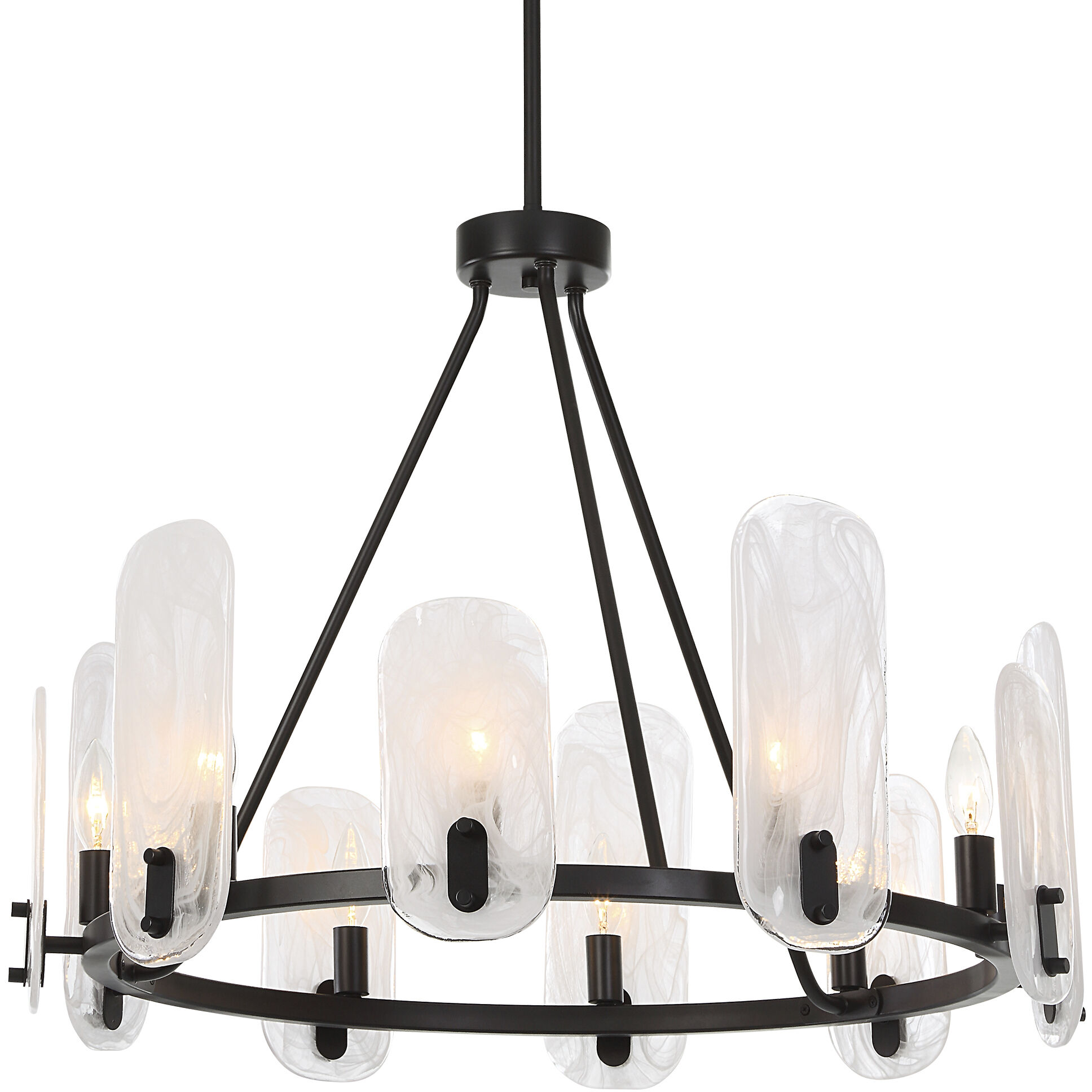 Ellipse 10 Light 28 inch Dark Bronze Chandelier Ceiling Light