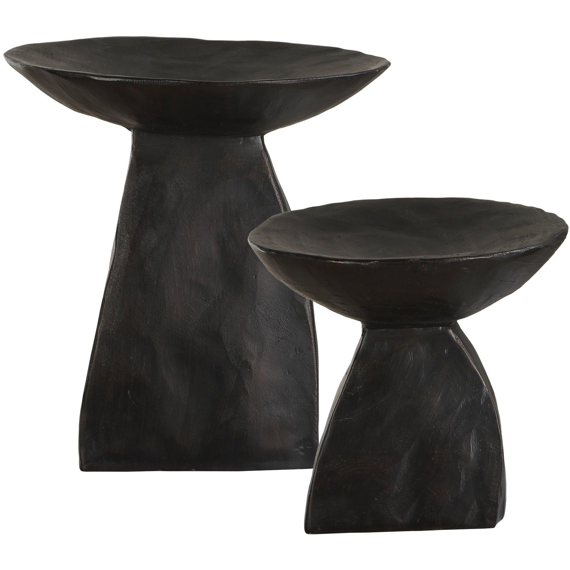 Shadow 11 X 10.5 inch Pedestal Bowls, Set of 2