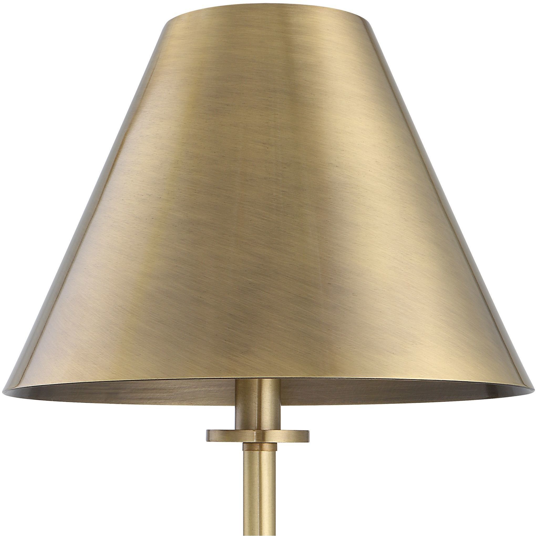 Pilot 37 inch 60.00 watt Brushed Brass Buffet Lamp Portable Light