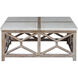 Catali 40 X 18 inch Natural Ivory Limestone and Oatmeal Washed Wood Coffee Table