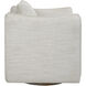 Corben Off-White Fabric Swivel Armchair