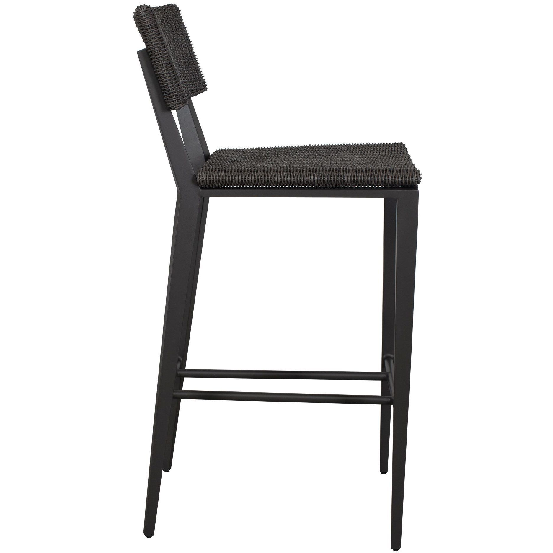 Calbas 42.25 inch Java Black and Mocha Outdoor Bar Stool
