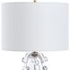 Aura 27.75 inch 150 watt Clear Glass and Brushed Brass Table Lamp Portable Light