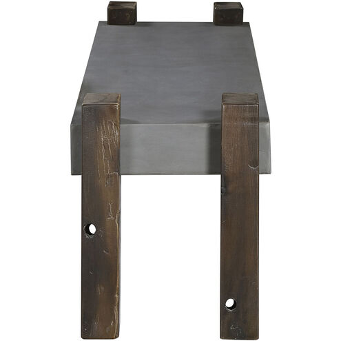 Lavin Gray Concrete and Reclaimed Wood Bench