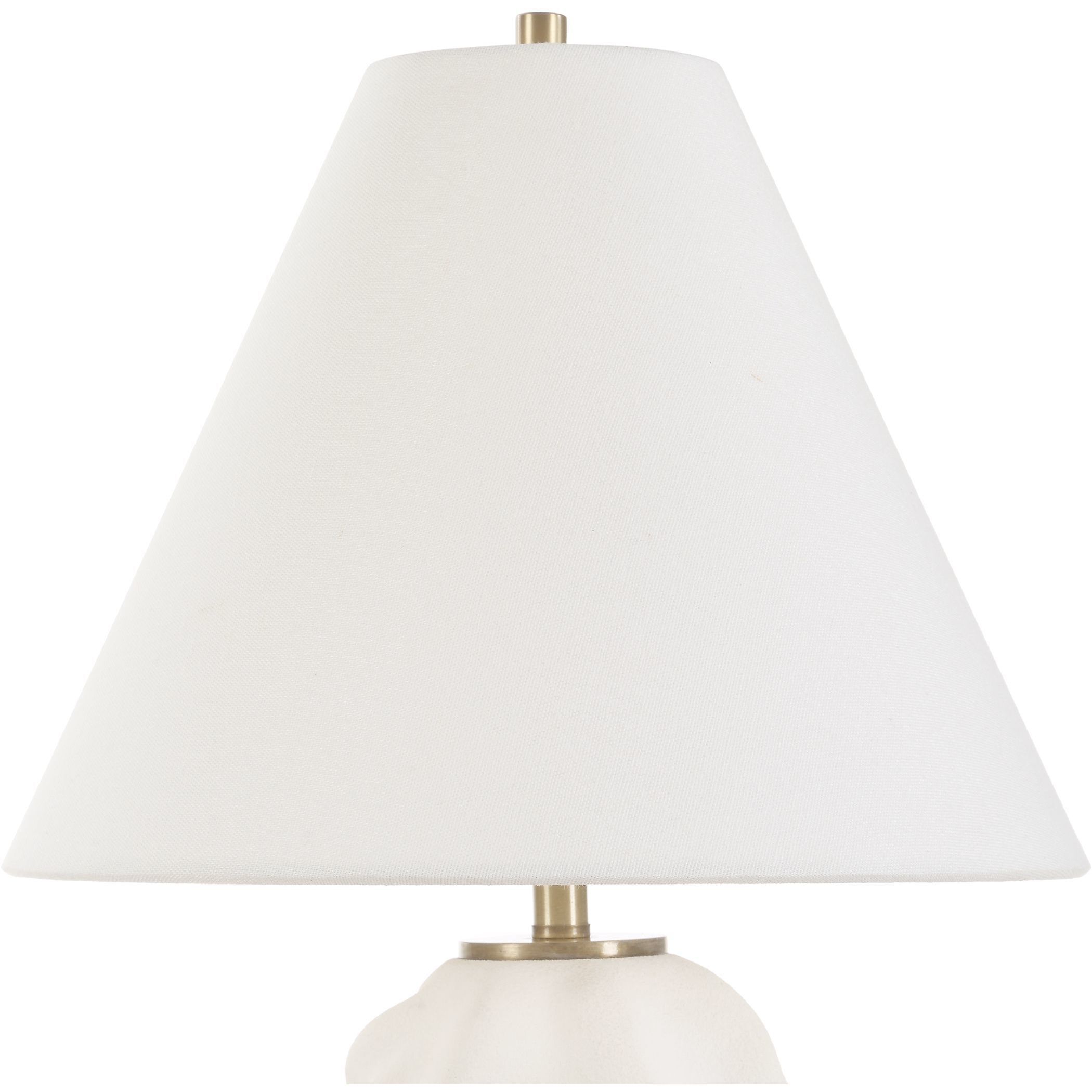 Bora 17.5 inch 60.00 watt Matte White Glaze and Brass Accent Lamp Portable Light