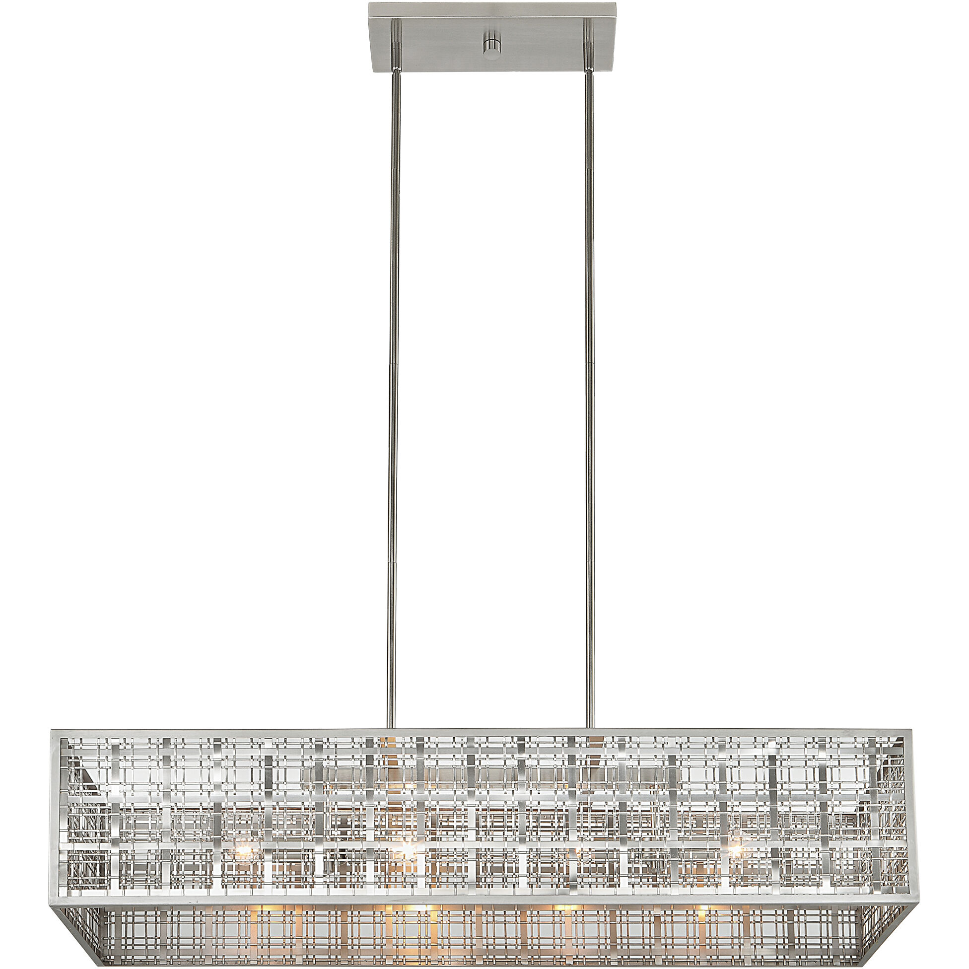 Pendleton 4 Light 42 inch Satin Nickel Island Pendant Ceiling Light