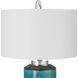 Maui 29 inch 150.00 watt Aqua Blue Glaze and Matte Bronze Table Lamp Portable Light