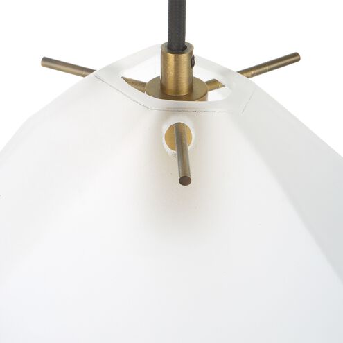 Geodesic 1 Light 8 inch Matte Antique Brass Mini Pendant Ceiling Light