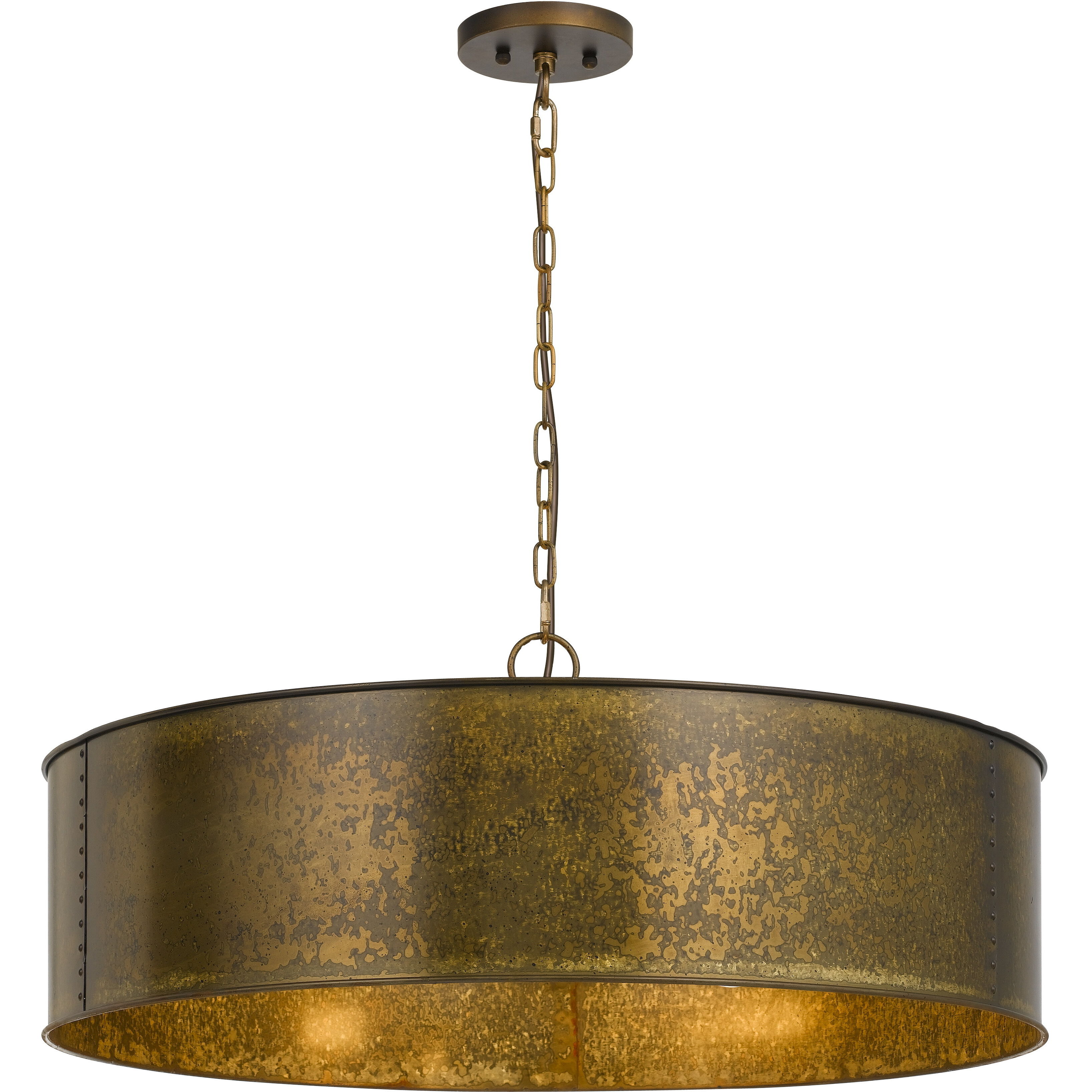 Rochefort 5 Light 29.5 inch Distress Gold Chandelier Ceiling Light