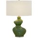 Esall 28.75 inch 150 watt Dark Green Glaze and Antique Brass Table Lamp Portable Light