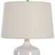 Opal 24.5 inch 150.00 watt White High Gloss Glaze and Natural Wood Table Lamp Portable Light