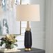 Spyglass 30.75 inch 150.00 watt Matte Black Glass and Antique Brass Table Lamp Portable Light