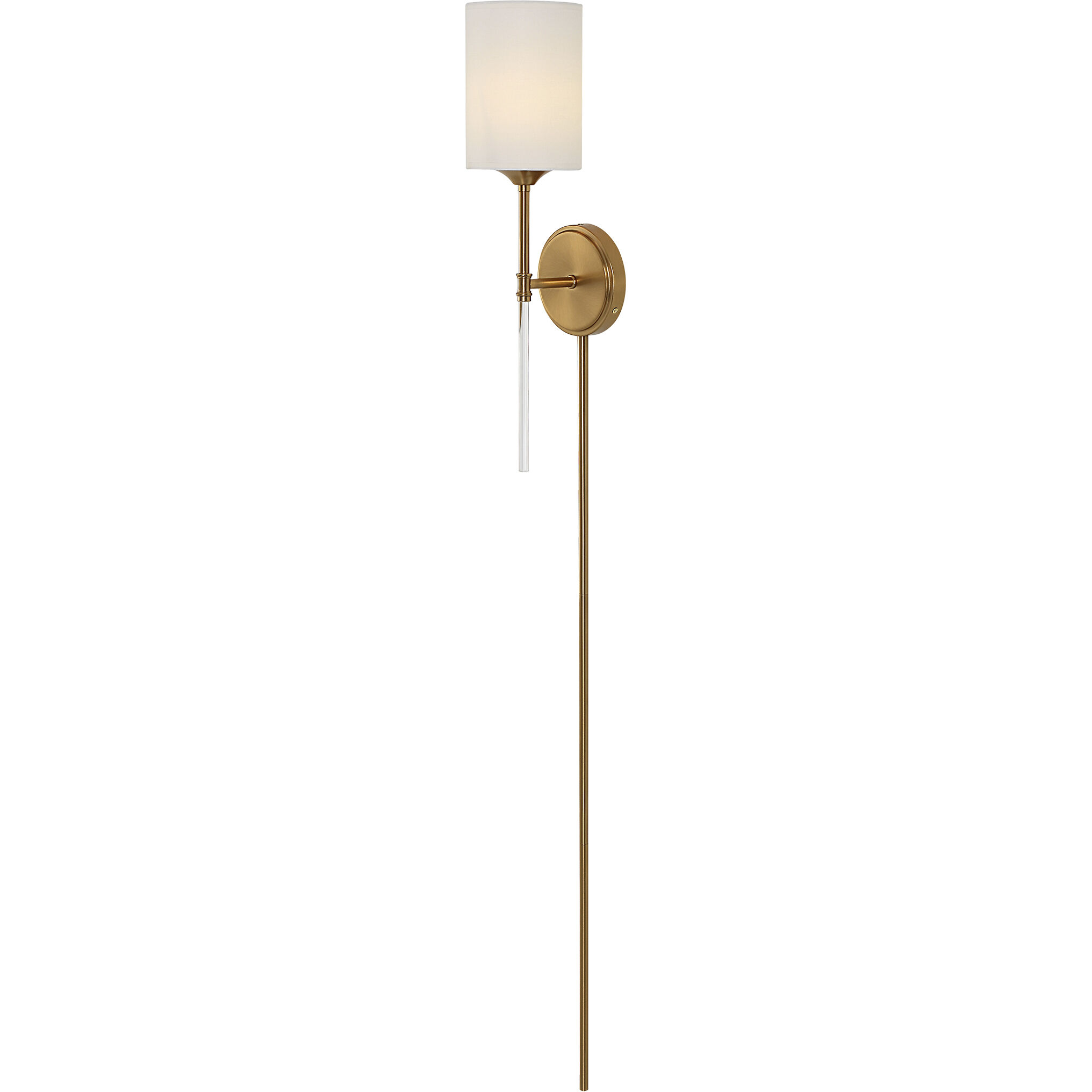 Awyr 1 Light 5 inch Warm Brass and Clear Sconce Wall Light