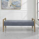 Daylight Natural Oak and Sky Blue Polyester Bench