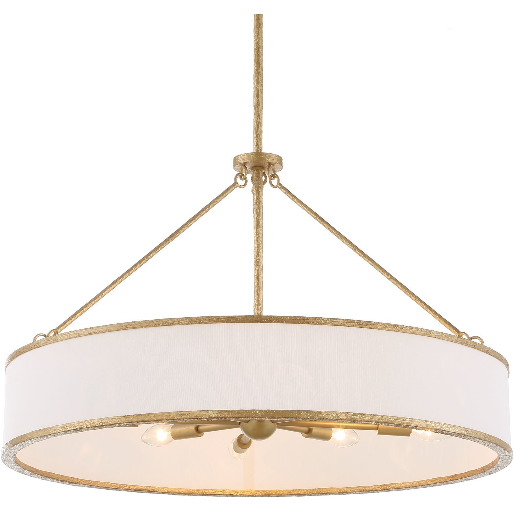 Algiers 8 Light 30 inch Textured Soft Gold Pendant Ceiling Light
