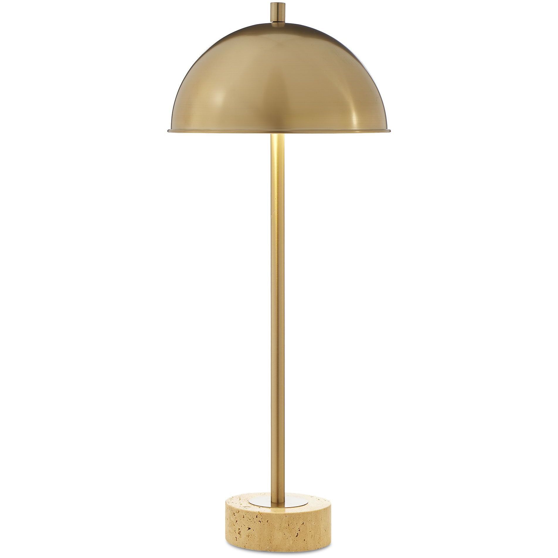 Dunham 28.25 inch 40.00 watt Brass and Travertine Buffet Lamp Portable Light