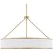 Algiers 8 Light 30 inch Textured Soft Gold Pendant Ceiling Light