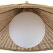 Phuvinh 1 Light 20 inch Natural Rattan and Antique Brass Pendant Ceiling Light