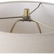Canyon 17.75 inch 100.00 watt Chocolate and Tan Mottled Glaze with Brushed Antique Brass Table Lamp Portable Light