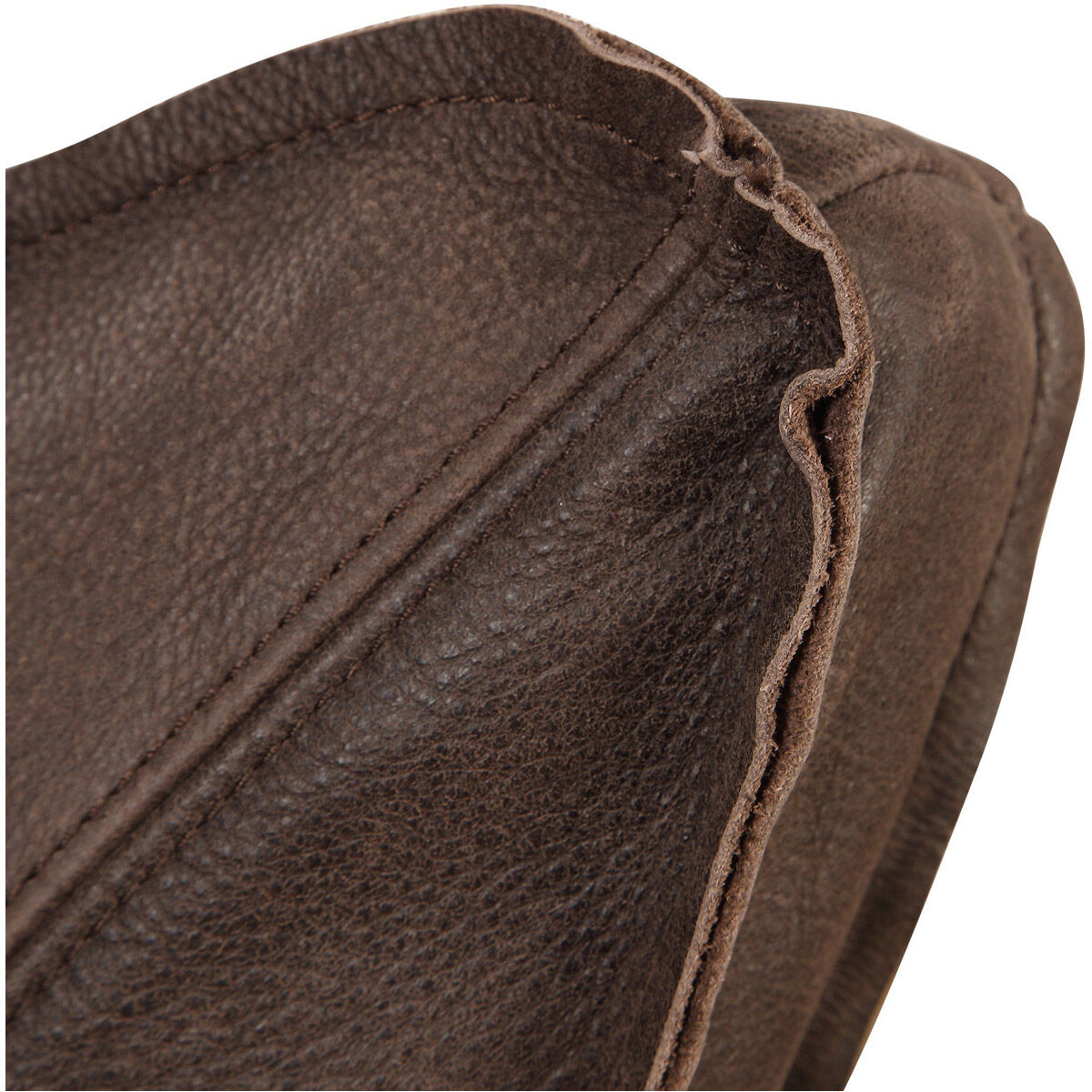 Delroy Distressed Hand-Sanded Chocolate Nubuck Leather Armless Chairs, Set of 2