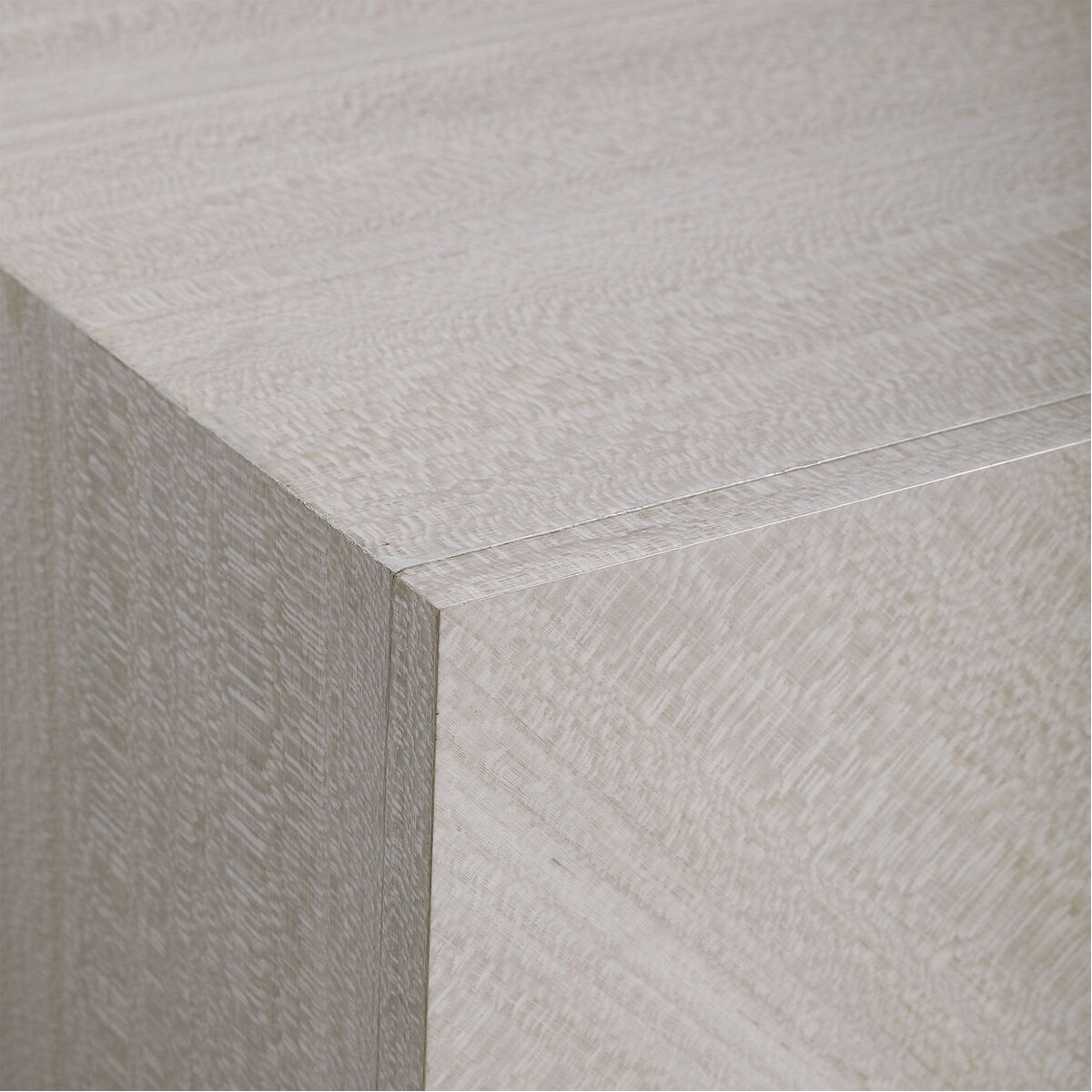 Viela Soft Gray with White Marble and Brushed Silver 2 Door Cabinet