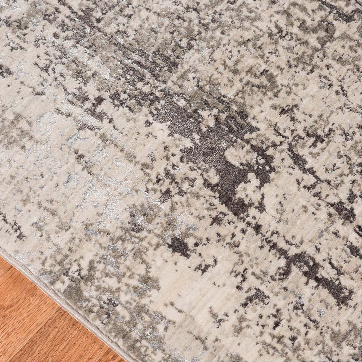 Cameri 36 X 24 inch Silver Rug, 2ft x 3ft