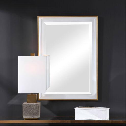 Gema 34 X 24 inch White Wall Mirror