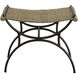 Playa Natural Seagrass and Brushed Gunmetal Bench