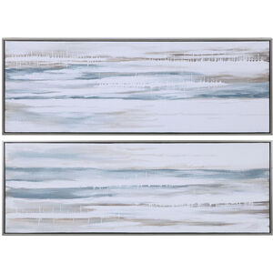 Drifting 48 X 17 inch Abstract Landscape Art, Set of 2