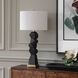 Demelo 31 inch 150 watt Walnut and Antique Brass Table Lamp Portable Light