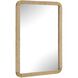 Heinrich 40 X 28 inch Alder Wood and Antique Brass Mirror