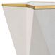 Capella 22 X 16 inch White Faux Shagreen and Gold Leaf Accent Table