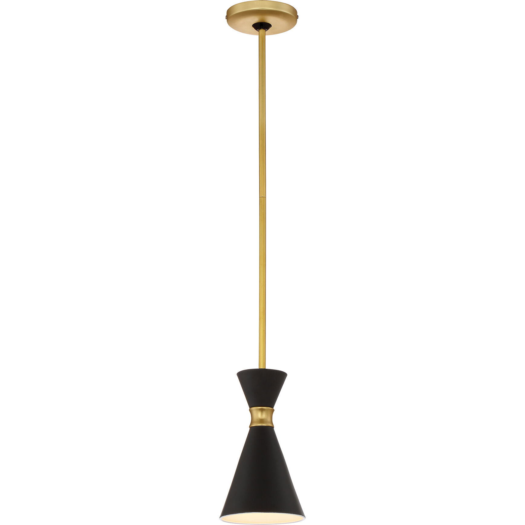 Conic 1 Light 5.5 inch Honey Gold Mini Pendant Ceiling Light