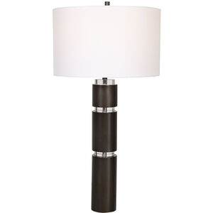 Jefferson 33 inch 150.00 watt Dark Bronze and Crystal Table Lamp Portable Light