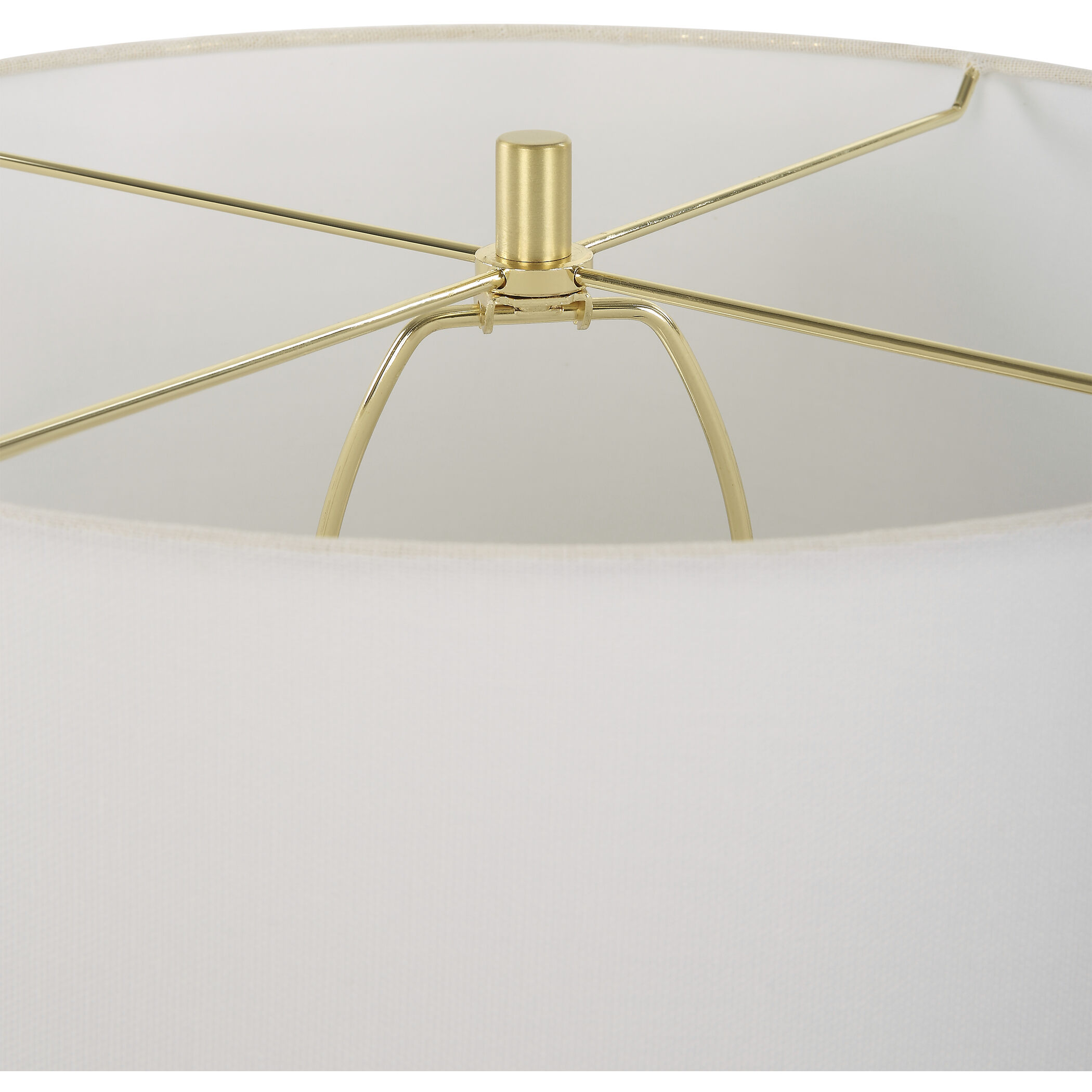 Wrenley 27.5 inch 150.00 watt Off-White and Antique Brass Table Lamp Portable Light