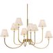 Poppins 8 Light 45 inch Warm Brass Chandelier Ceiling Light