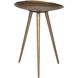 Lily Pad 21 X 16 inch Antique Brass Accent Table